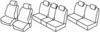 Set coprisedili Superior - Nero/Blu - compatibile per Mazda 5 5p (08/05>10/10)