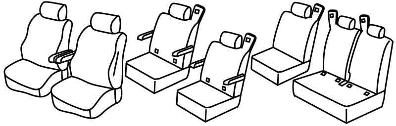 Set coprisedili Superior - Grigio/Nero - compatibile per Mercedes Classe V (03/14>) dal 2019