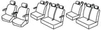 Set coprisedili Superior - Nero/Rosso - compatibile per Mercedes Viano (09/03>02/14)
