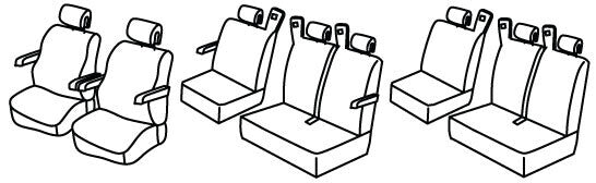 Set coprisedili Superior - Beige - compatibile per Mercedes Viano (09/03>02/14)