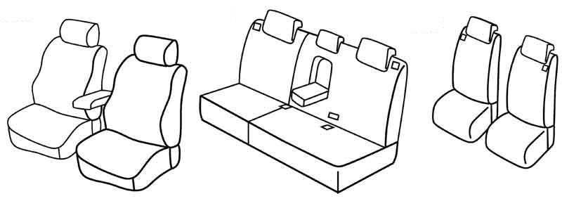 Set coprisedili Superior - Beige - compatibile per Mitsubishi Outlander (10/12>09/15)