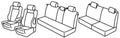 Set coprisedili Superior - Beige - compatibile per Opel Zafira (09/05>10/11) - Opel Zafira One (11/11>07/15)