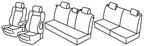 Set coprisedili Superior - Nero/Blu - compatibile per Opel Zafira (09/05>10/11) - Opel Zafira One (11/11>07/15)