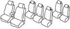 Set coprisedili Superior - Beige - compatibile per Opel Zafira Tourer (11/11>12/19) Enjoy, Cosmo