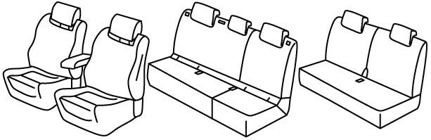Set coprisedili Superior - Nero/Rosso - compatibile per Opel Frontera (09/24>)