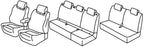 Set coprisedili Superior - Nero/Blu - compatibile per Opel Frontera (09/24>)