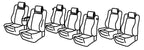 Set coprisedili Superior - Nero/Blu - compatibile per Peugeot 5008 (11/09>12/16) 7 posti