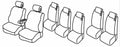 Set coprisedili Superior - Nero/Rosso - compatibile per Renault Espace (09/12>04/15)