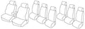 Set coprisedili Superior - Grigio/Nero - compatibile per Renault Master (07/97>01/10) Dal 2002, Luxury