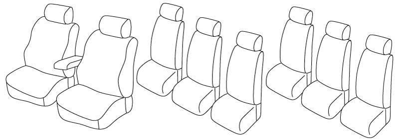 Set coprisedili Superior - Nero/Grigio - compatibile per Renault Master (07/97>01/10) Dal 2002, Luxury