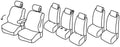 Set coprisedili Superior - Grigio/Nero - compatibile per Renault Scenic 7 posti (05/09>10/16)