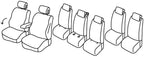 Set coprisedili Superior - Grigio/Nero - compatibile per Renault Scenic 7 posti (05/09>10/16)