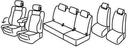 Set coprisedili Superior - Beige - compatibile per Renault Grand Scenic 7 posti (11/16>12/22)
