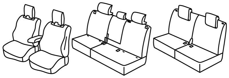 Set coprisedili Superior - Grigio/Nero - compatibile per Renault Espace (06/23>05/25) Alpine E-Tech Hybrid