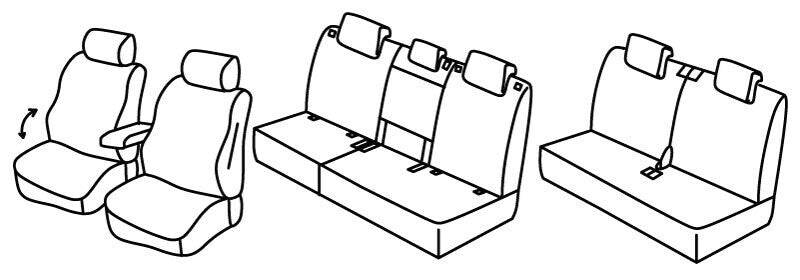 Set coprisedili Superior - Nero/Grigio - compatibile per Seat Tarraco (01/19>05/25) FR