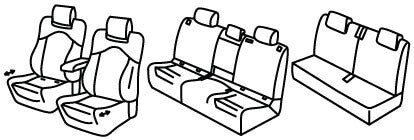 Set coprisedili Superior - Nero/Rosso - compatibile per Skoda Kodiaq (06/24>)