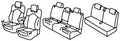 Set coprisedili Superior - Nero/Blu - compatibile per Skoda Kodiaq (06/24>)