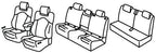 Set coprisedili Superior - Grigio/Nero - compatibile per Skoda Kodiaq (06/24>)