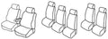 Set coprisedili Superior - Nocciola - compatibile per Volkswagen Sharan (05/95>09/10) fino al 2000
