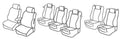 Set coprisedili Superior - Grigio/Nero - compatibile per Volkswagen Sharan (10/10>07/20) Trendline