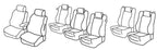 Set coprisedili Superior - Nero/Blu - compatibile per Volkswagen Sharan (10/10>07/20) Trendline