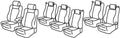Set coprisedili Superior - Nocciola - compatibile per Volkswagen Sharan (10/10>07/20) Comfortline / Highline