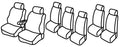 Set coprisedili Superior - Nero/Blu - compatibile per Seat Alhambra (07/00>09/10) - Volkswagen Sharan (05/95>09/10) Dal 2000