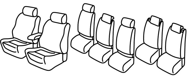 Set coprisedili Superior - Beige - compatibile per Volkswagen Touran (05/03>07/10) Fino al 10/2006, Highline
