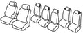 Set coprisedili Superior - Grigio/Nero - compatibile per Volkswagen Touran (08/10>08/15) Comfortline