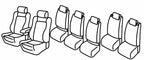 Set coprisedili Superior - Beige - compatibile per Volkswagen Touran (08/10>08/15) Highline