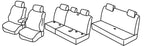 Set coprisedili Superior - Nocciola - compatibile per Volkswagen Caddy Maxi Life (09/15>12/20)