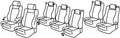 Set coprisedili Superior - Beige - compatibile per Volkswagen Sharan (10/10>07/20) Comfortline, Highline