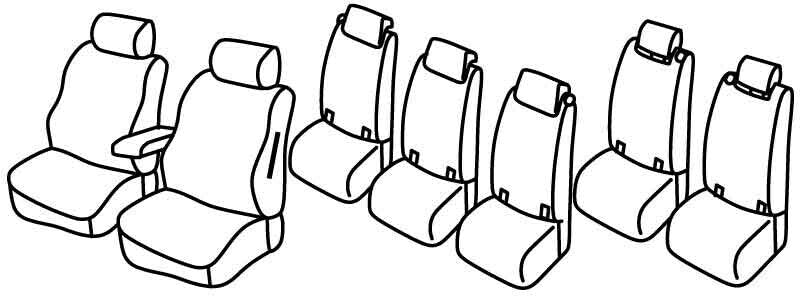 Set coprisedili Superior - Nero/Grigio - compatibile per Volkswagen Touran (09/15>) Trendline