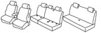 Set coprisedili Superior - Grigio/Nero - compatibile per Volkswagen Caddy (09/15>12/20) Alltrack