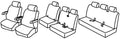 Set coprisedili Superior - Beige - compatibile per Volkswagen Transporter T6.1 (01/20>12/24)