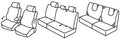 Set coprisedili Superior - Nocciola - compatibile per Volkswagen Caddy Life (01/21>)