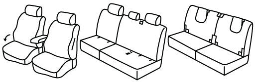 Set coprisedili Superior - Nocciola - compatibile per Volkswagen Caddy Life (01/21>)