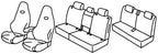 Set coprisedili Superior - Grigio/Nero - compatibile per Volkswagen Tayron (11/24>) R-Line, Hybrid