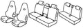 Set coprisedili Superior - Nocciola - compatibile per Volkswagen Tayron (11/24>) R-Line, Hybrid