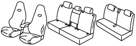 Set coprisedili Superior - Nero/Rosso - compatibile per Volkswagen Tayron (11/24>) R-Line, Hybrid