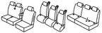 Set coprisedili Superior - Nocciola - compatibile per Ford Tourneo Custom (08/23>)