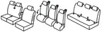 Set coprisedili Superior - Beige - compatibile per Ford Tourneo Custom (08/23>) - Volkswagen Transporter T7 (03/25>)