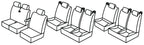 Set coprisedili Superior - Nocciola - compatibile per Ford Tourneo Custom (10/12>07/23)