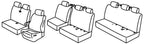 Set coprisedili Superior - Nero/Rosso - compatibile per Mercedes Vito Tourer (01/24>)