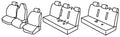 Set coprisedili Superior - Nero/Rosso - compatibile per Renault Trafic (03/21>)