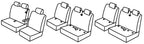 Set coprisedili Superior - Nero/Rosso - compatibile per Toyota Proace Verso (05/16>)