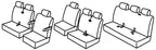 Set coprisedili Superior - Nocciola - compatibile per Volkswagen Multivan T5 (04/03>03/15) Fino al 2009
