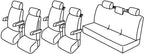Set coprisedili Superior - Nero/Grigio - compatibile per Volkswagen Multivan T5 (04/03>03/15) - Volkswagen Multivan T6 (08/15>12/19) - Volkswagen Multivan T6.1 (01/20>12/24)