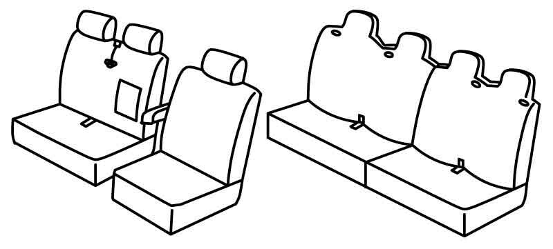 Set coprisedili Superior - Nero/Grigio - compatibile per Citroen Jumper (05/14>)