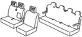 Set coprisedili Superior - Nero/Rosso - compatibile per Citroen Jumper (05/14>12/23) - Fiat Ducato (05/14>04/20) - Peugeot Boxer (05/14>12/23)
